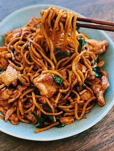 Chicken noodles are a savory dish made with tender chicken pieces, stir-fried or cooked with noodles, vegetables, and a flavorful sauce. It’s a quick, comforting meal, often seasoned with spices or soy sauce for added taste.