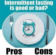 Intermittent fasting involves cycling between periods of eating and fasting. Pros include weight loss, improved metabolism, and potential health benefits like better blood sugar control. Cons may include hunger, irritability, and difficulty maintaining the practice long-term.